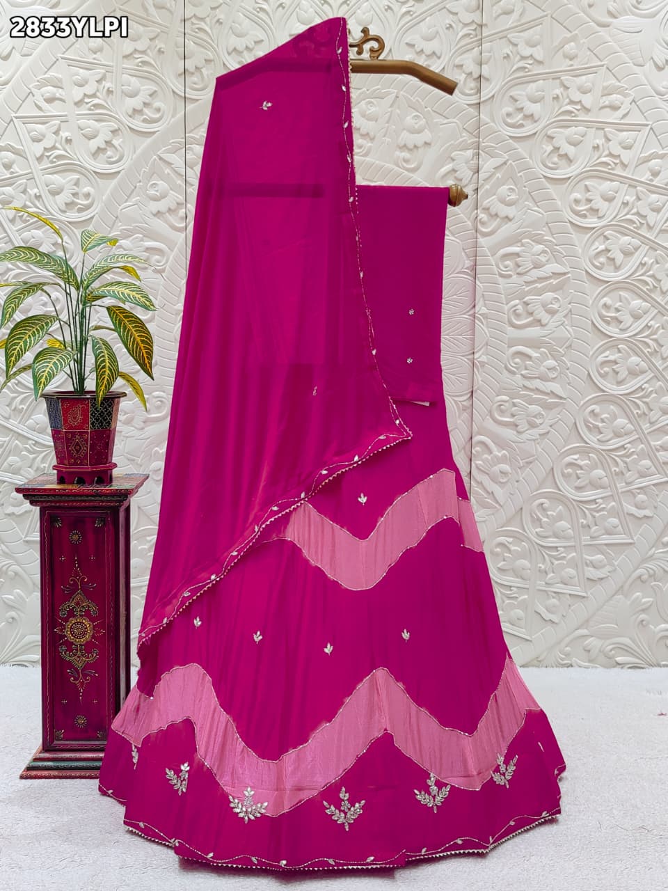 By Traditional Lehenga With Cutdana Work
