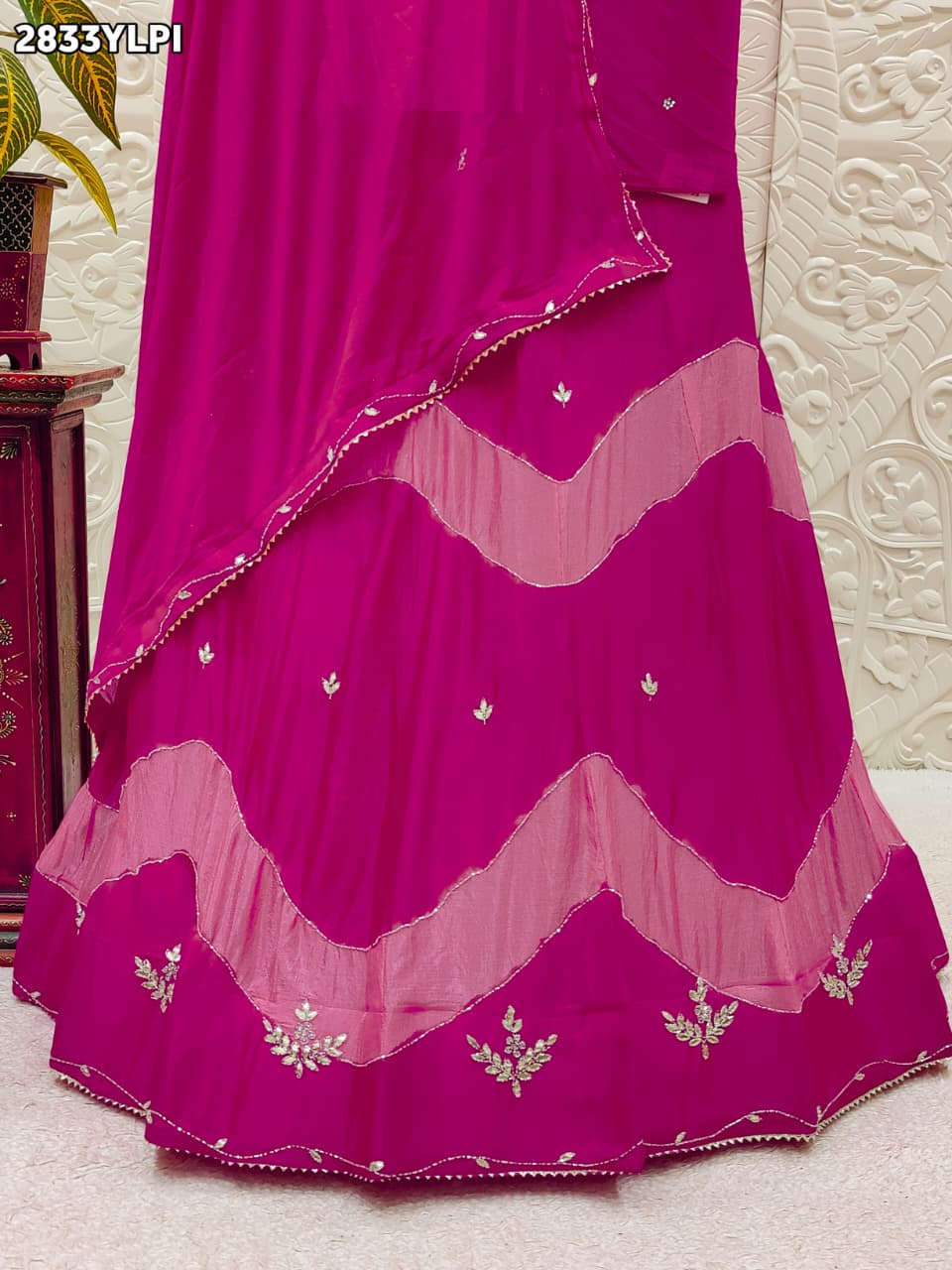 By Traditional Lehenga With Cutdana Work