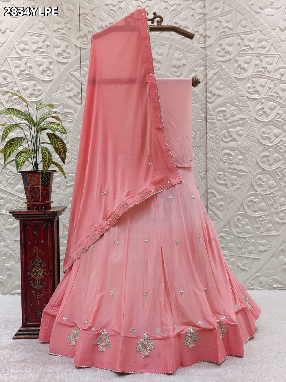 By Traditional Lehenga With Cutdana Work