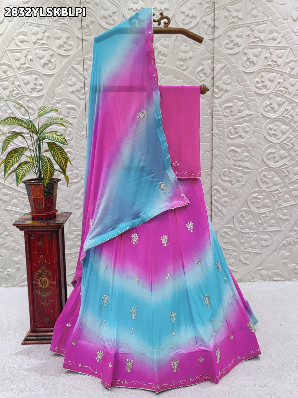 By Traditional Lehenga With Cutdana Work