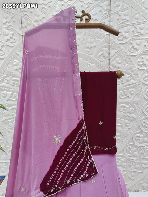 KcPc New Classic Ethnic Chinon Leheriya Lehenga for Celebrations GSM