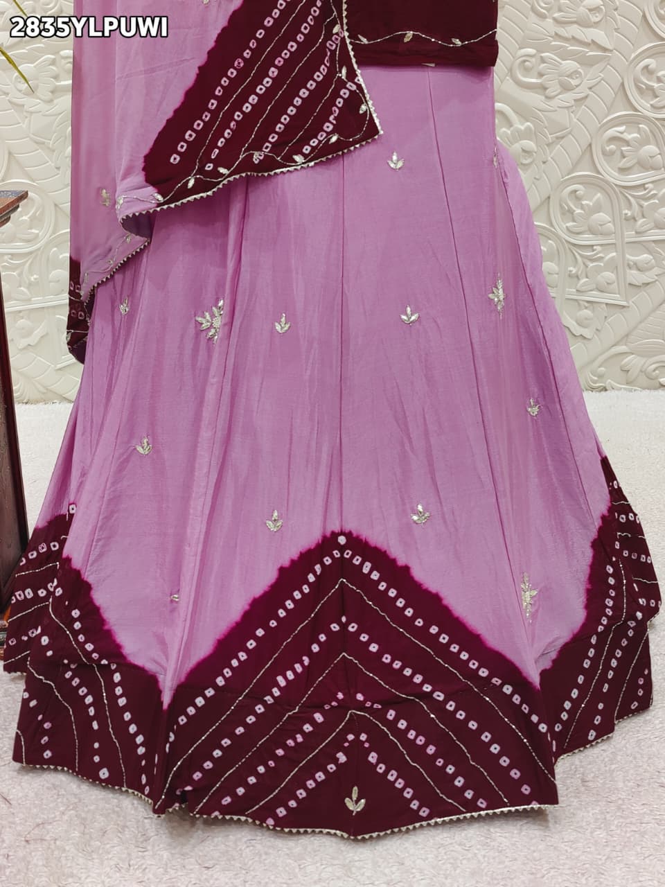 By Leheriya Lehenga With Traditional wear