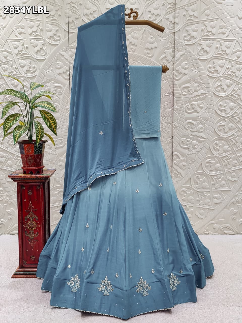 By Traditional Lehenga With Cutdana Work