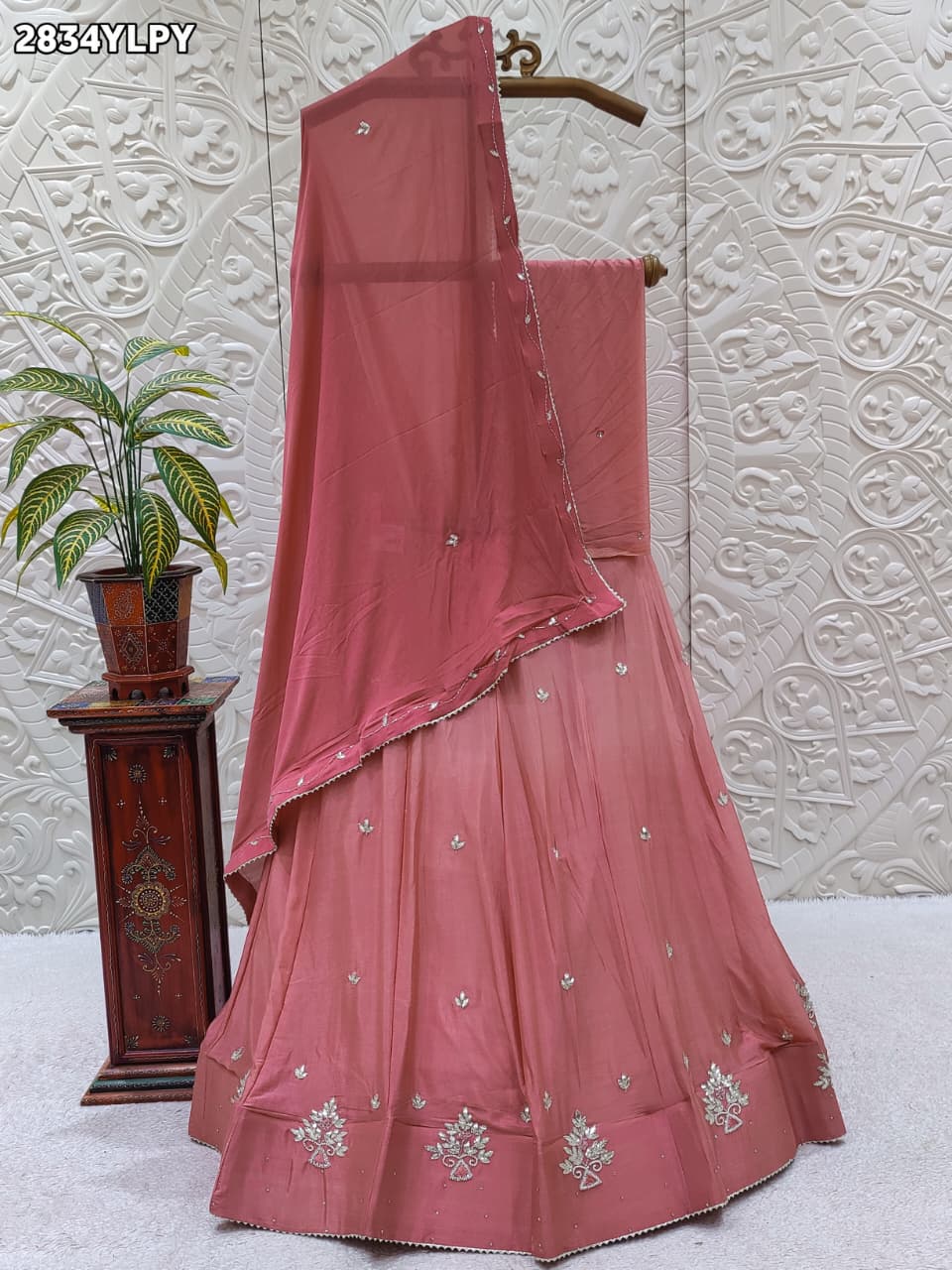 By Traditional Lehenga With Cutdana Work