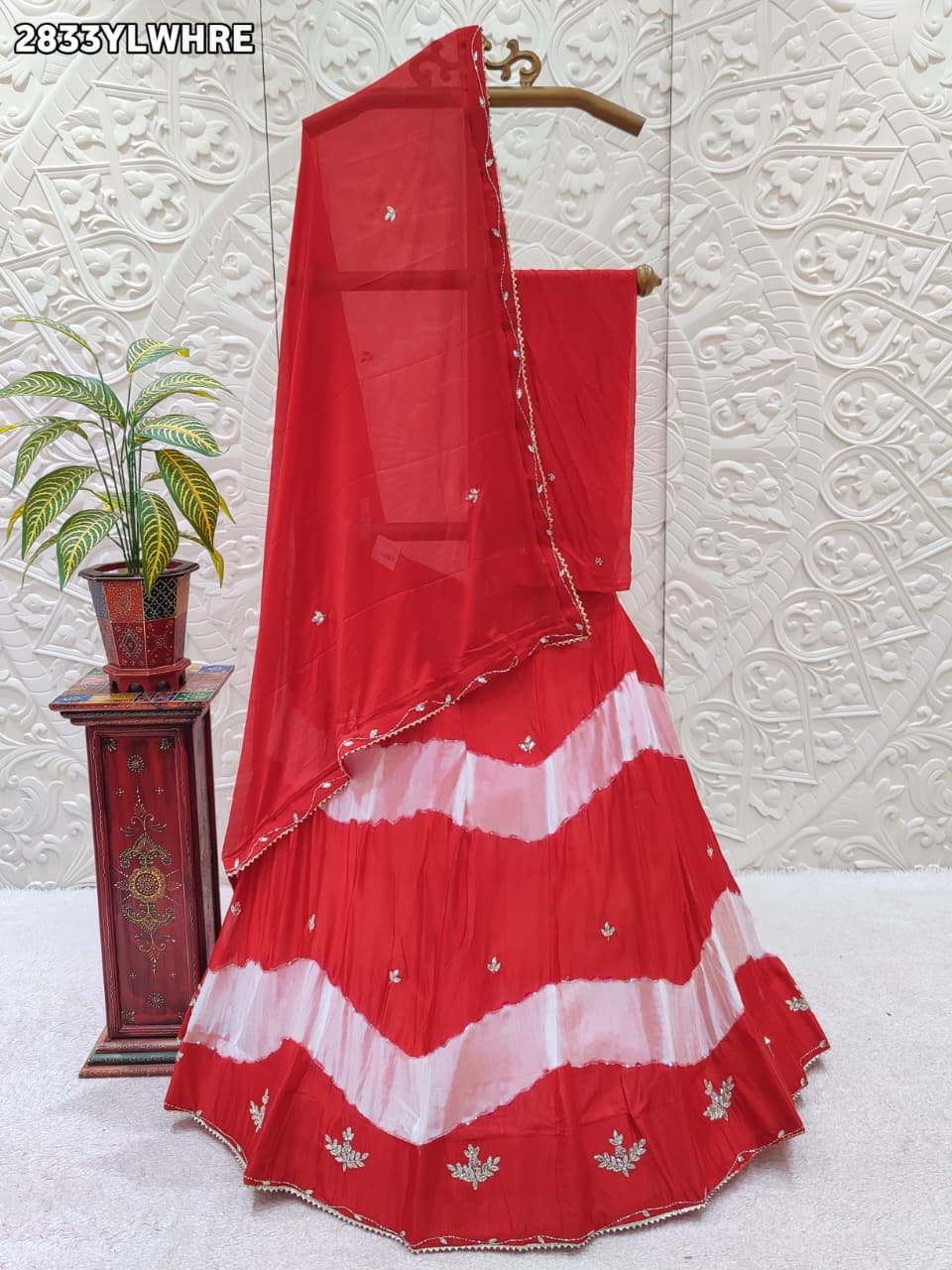 By Traditional Lehenga With Cutdana Work