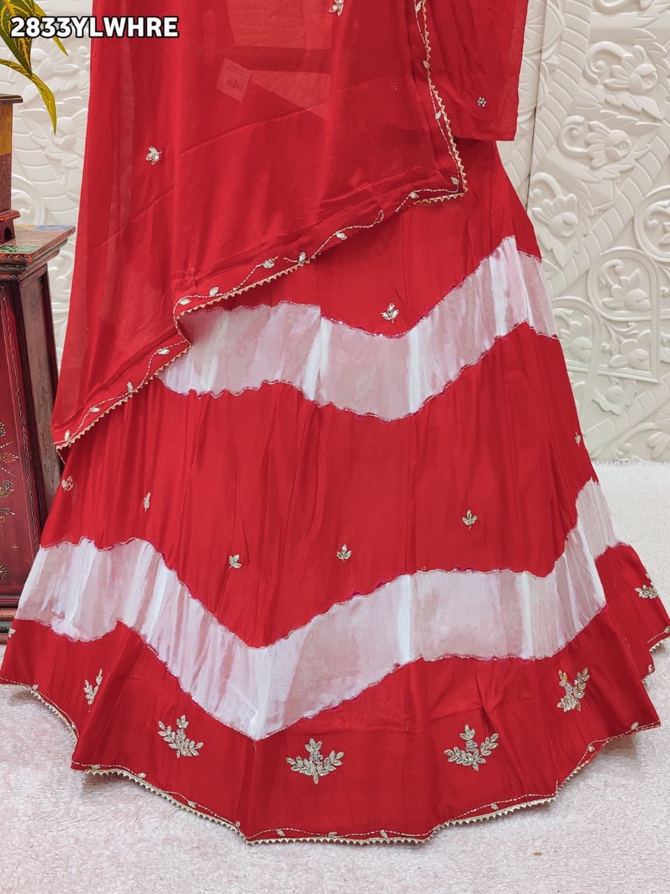 By Traditional Lehenga With Cutdana Work