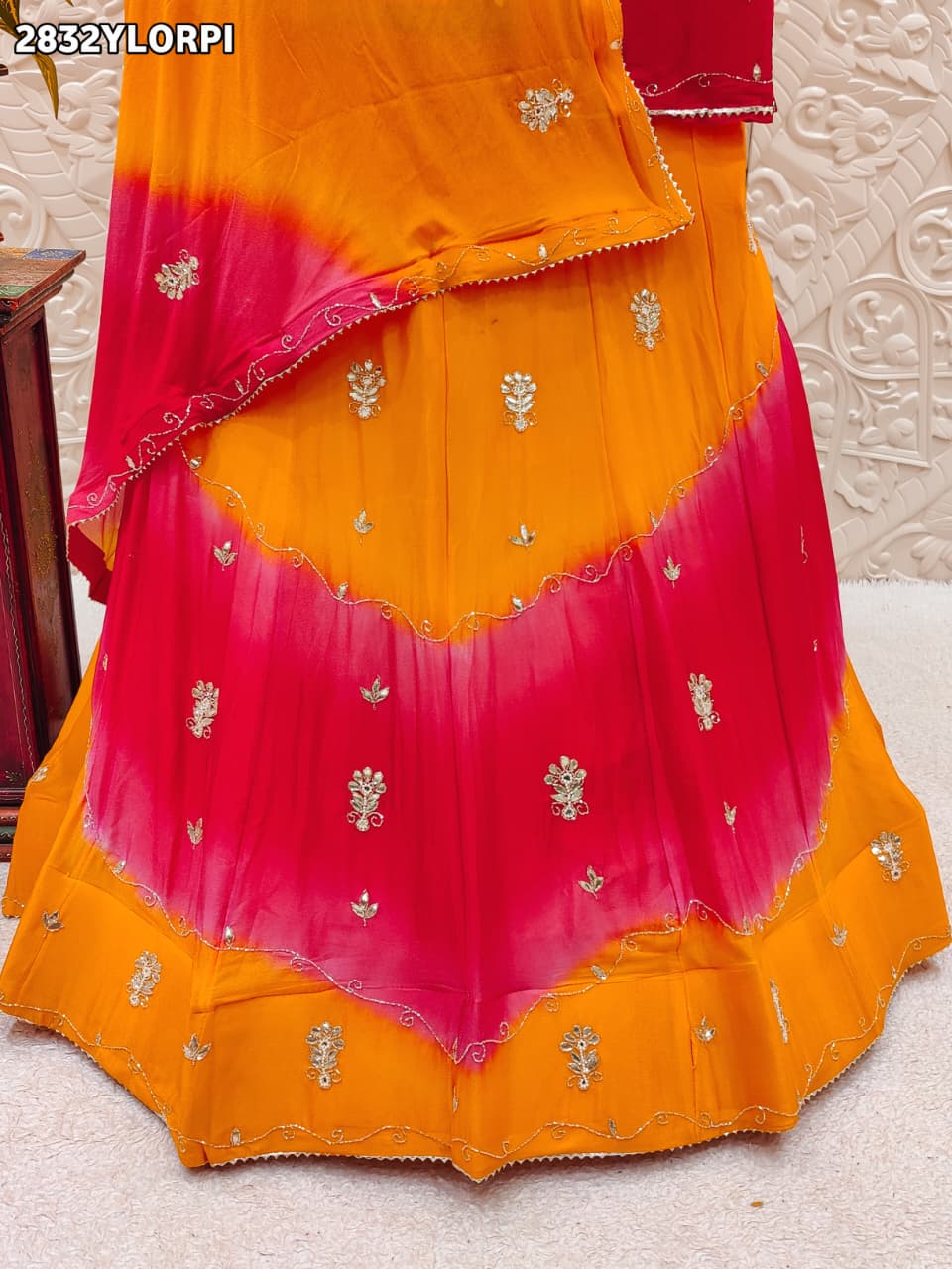 By Traditional Lehenga With Cutdana Work