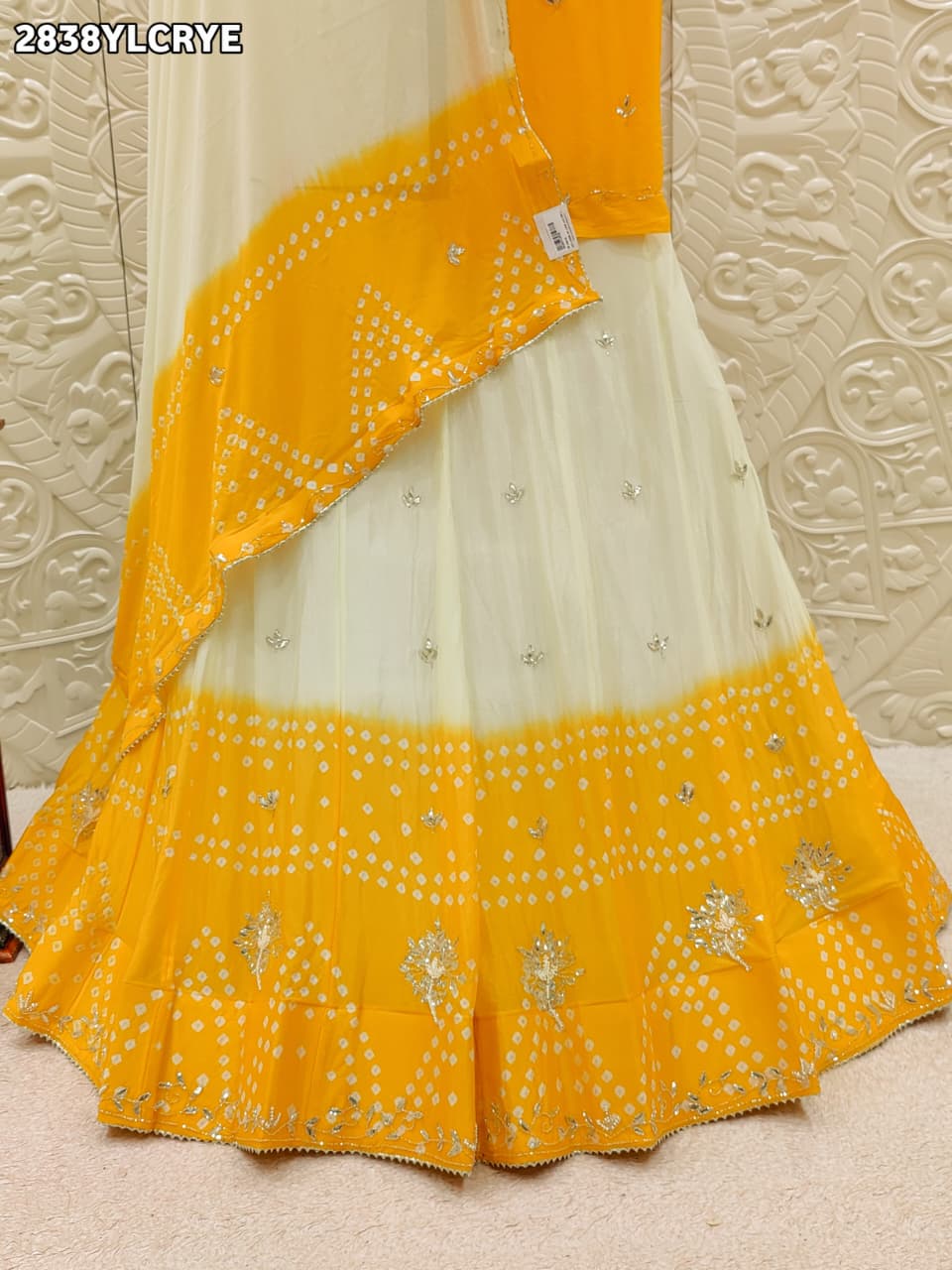 By Bandhani Lehenga With Traditional Wear