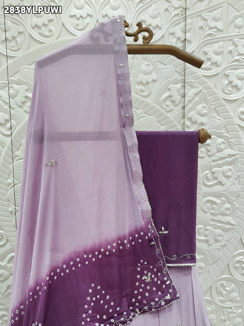KcPc New Classic Bandhani Lehenga with Gota Patti Work – Chinon Elegance GSM