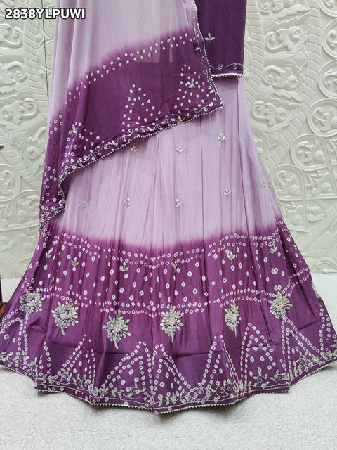 KcPc New Classic Bandhani Lehenga with Gota Patti Work – Chinon Elegance GSM