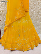 By Bandhani Lehenga With Traditional Wear
