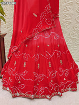 By Bandhani Lehenga With Traditional Wear