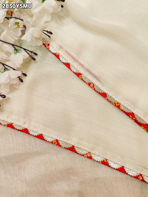 KcPc New Elegant Chinon Panetar Style Bandhani Saree SWA