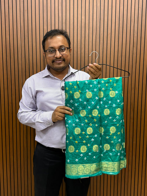 KcPc New Latest Silk Bandhani Dupatta with Handmade Work