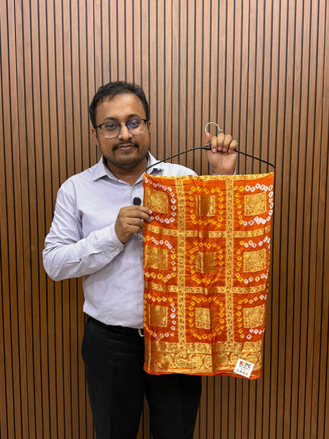 KcPc New Launch Silk Bandhani Dupatta with Handmade Work