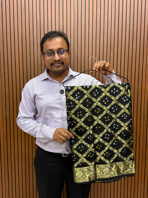 KcPc New Banarasi Bandhej Gharchola Traditional Look Dupatta