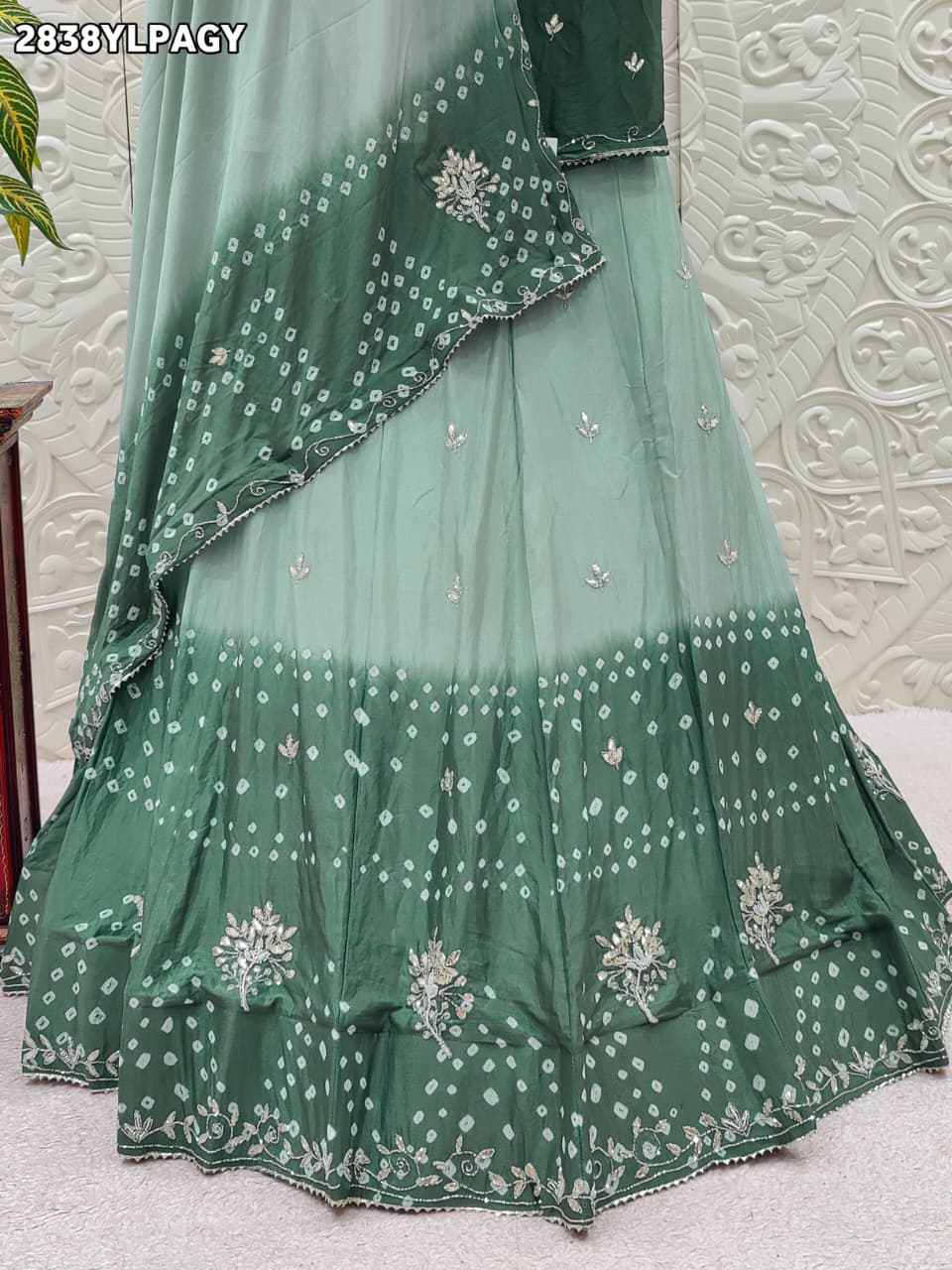 By Bandhani Lehenga With Traditional Wear