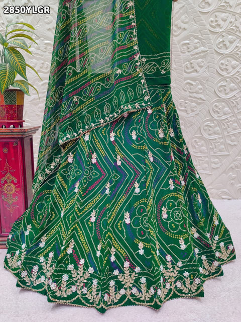 KcPc New Georgette Jaipuri Chunri Lehenga with Gota Patti Work RTK