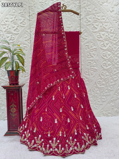 KcPc New Stylish Jaipuri Chunri Georgette Lehenga for Functions RTK
