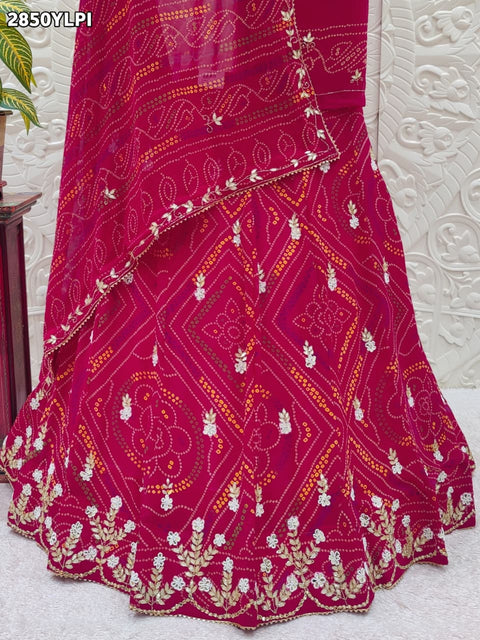KcPc New Stylish Jaipuri Chunri Georgette Lehenga for Functions RTK