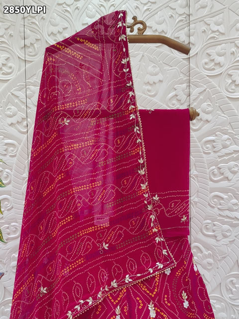 KcPc New Stylish Jaipuri Chunri Georgette Lehenga for Functions RTK