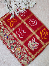 KcPc NewRajasthani Gaji Silk Ghatchola Bandhani Style Zardoji Work ChunriMNL