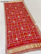 KcPc NewRajasthani Gaji Silk Ghatchola Bandhani Style Zardoji Work ChunriMNL