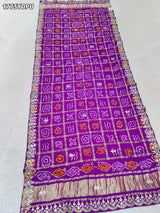 KcPc New Traditional Gaji Silk Bandhani Dupatta with Gota Patti Embellishment AMT