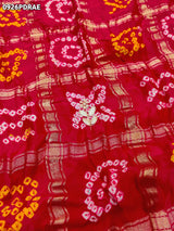 By Bandhani Saree With Traditional Wear