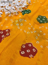 By Ghatchola Saree With Bikaneri bandhej Work 