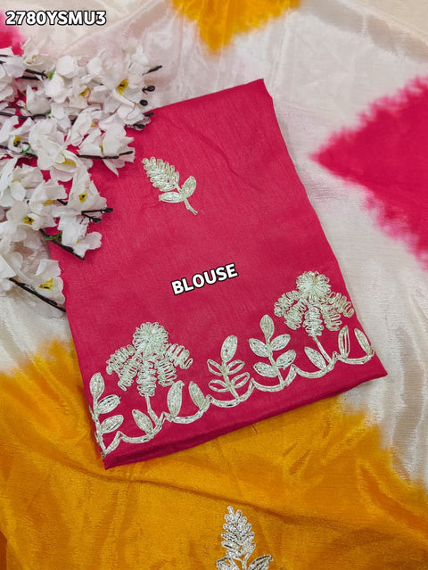 KcPc New Exclusive Party Wear Tie & Dye Saree with Gota Patti Border SWA