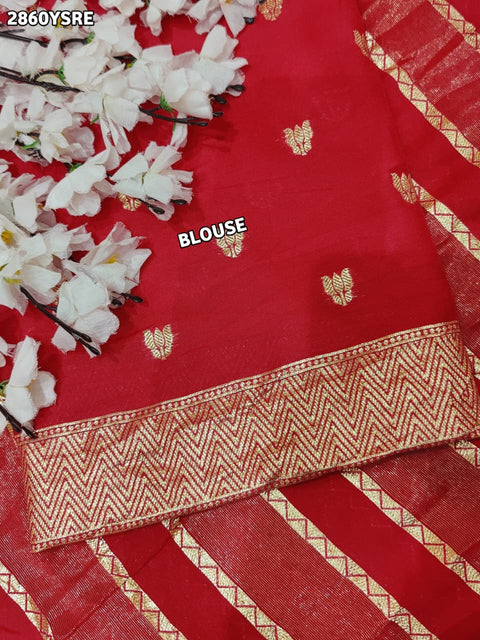 KcPc New Classic Banarasi Style Saree Visco Silk & Tissu Handloom Work SWA