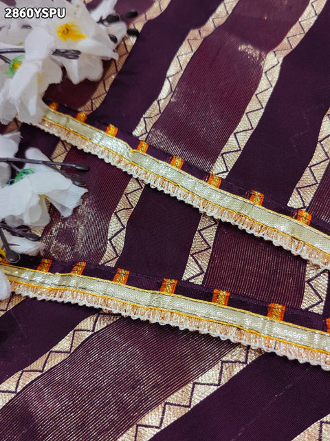 KcPc New Elegant Festive Banarasi Saree with Rich Tissu Detailing SWA