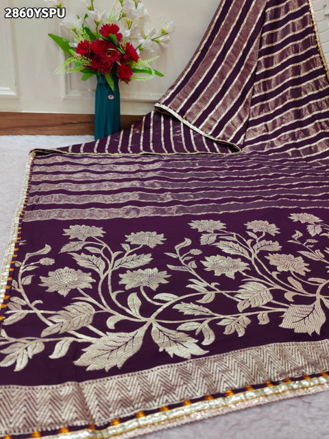 KcPc New Elegant Festive Banarasi Saree with Rich Tissu Detailing SWA