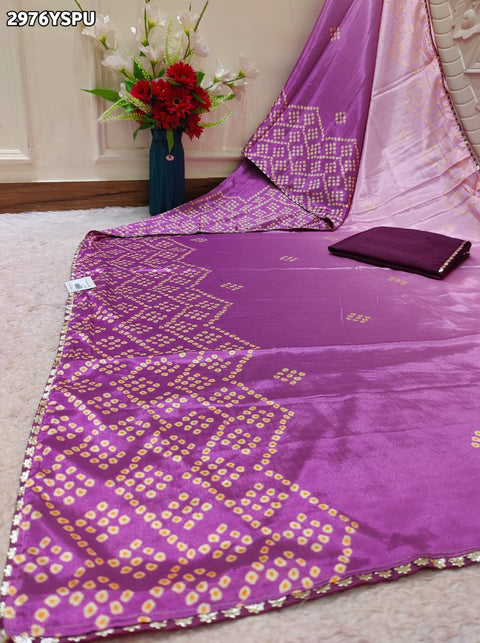 KcPc New Stylish Chinon Saree with Gota Patti Detailing GAN