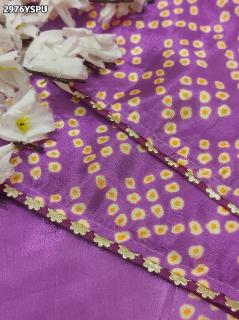 KcPc New Stylish Chinon Saree with Gota Patti Detailing GAN