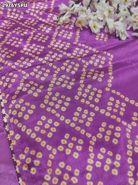 KcPc New Stylish Chinon Saree with Gota Patti Detailing GAN