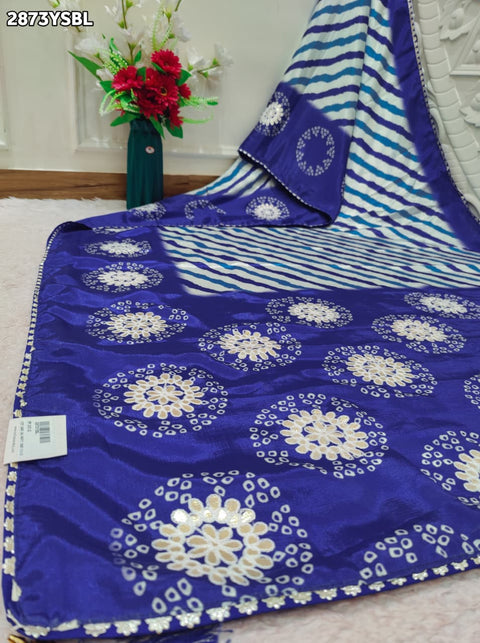 KcPc New Elegant Crepe Silk Saree with Bandhani Print GAN