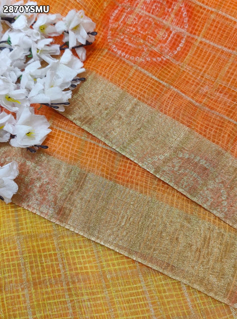 KcPc New Elegant Kota Doriya Bandhani Saree with Gota Patti Work GAN