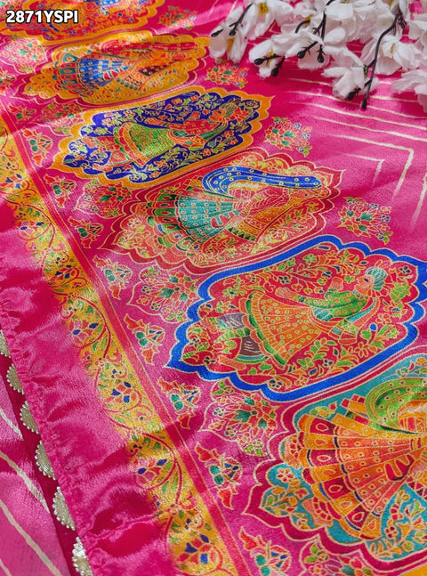 KcPc New Crepe Silk Kalamkari Style Saree for Casual Wear GAN