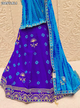 By Shibori Bhandej Lehenga With Traditional wear