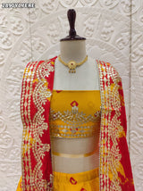 By Bandhani Lehenga With Traditional Wear