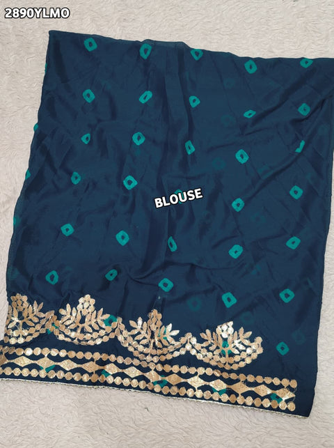 KcPc New Chinon Silk Bandhani Style Lehenga with Gotapatti Work SSB