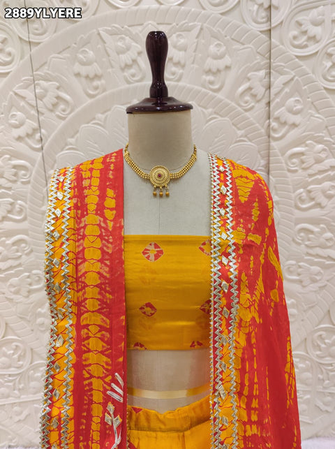 KcPc New Classic Chinon Silk Shibori Lehenga with Intricate Gota Patti Embroidery SSB