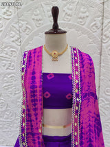 By Shibori Bhandej Lehenga With Traditional wear