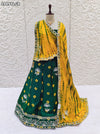 By Shibori Bhandej Lehenga With Traditional wear