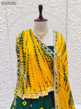 By Shibori Bhandej Lehenga With Traditional wear