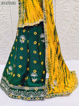 By Shibori Bhandej Lehenga With Traditional wear