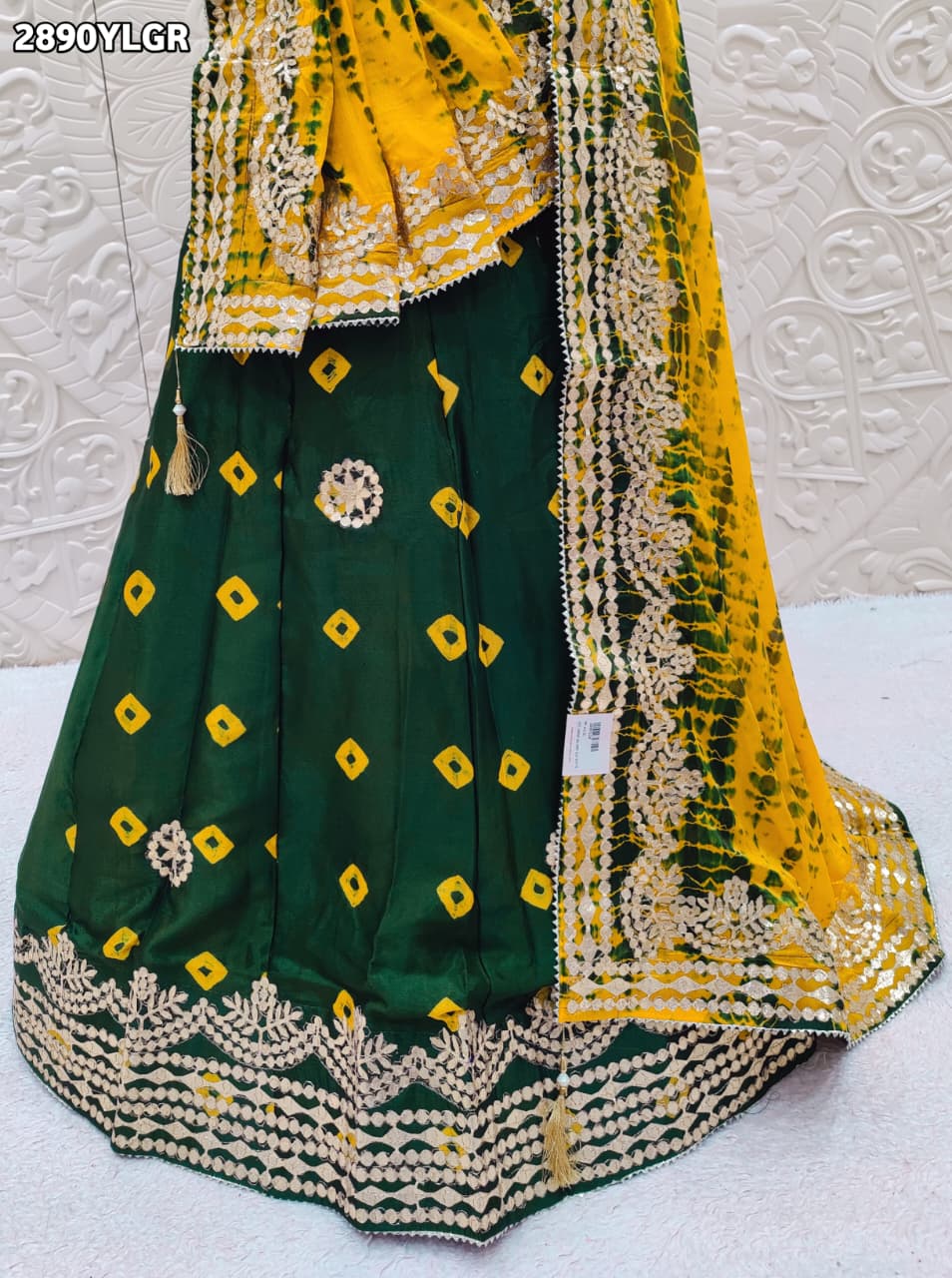 By Bandhani Lehenga With Traditional Wear