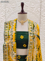By Bandhani Lehenga With Traditional Wear